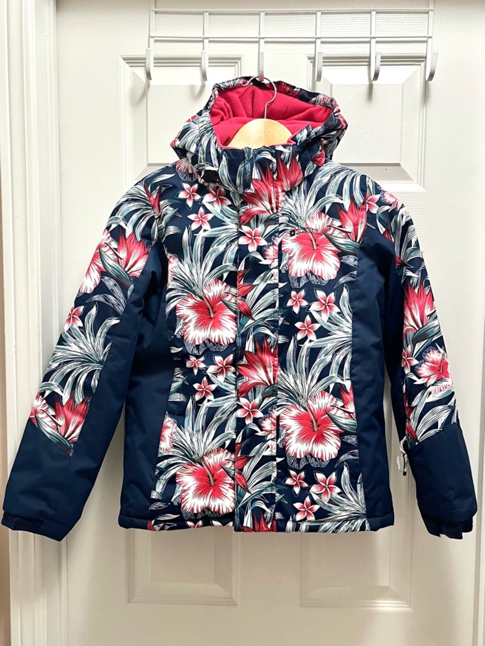 Mountain Warehouse Girls Ski Jacket Hooded Floral Size 11-12